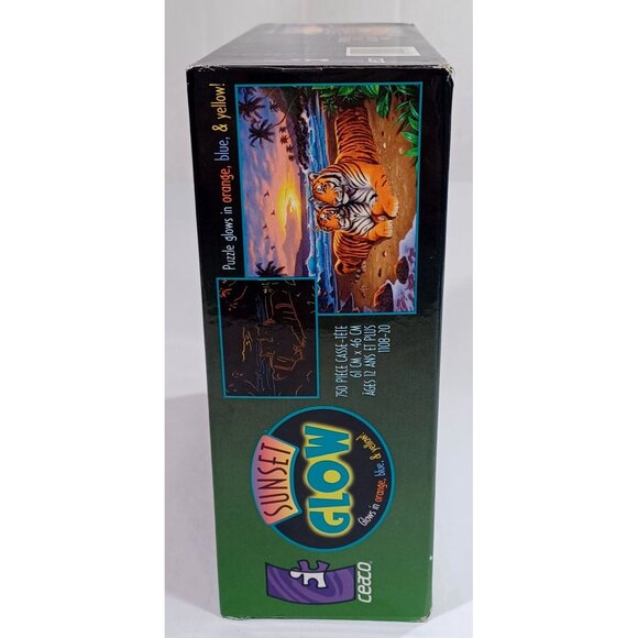 Sunset Glow "Beach Tigers" 750 Piece Jigsaw Puzzle Rare Vintage 2005 Ceaco New! - Picture 12 of 14